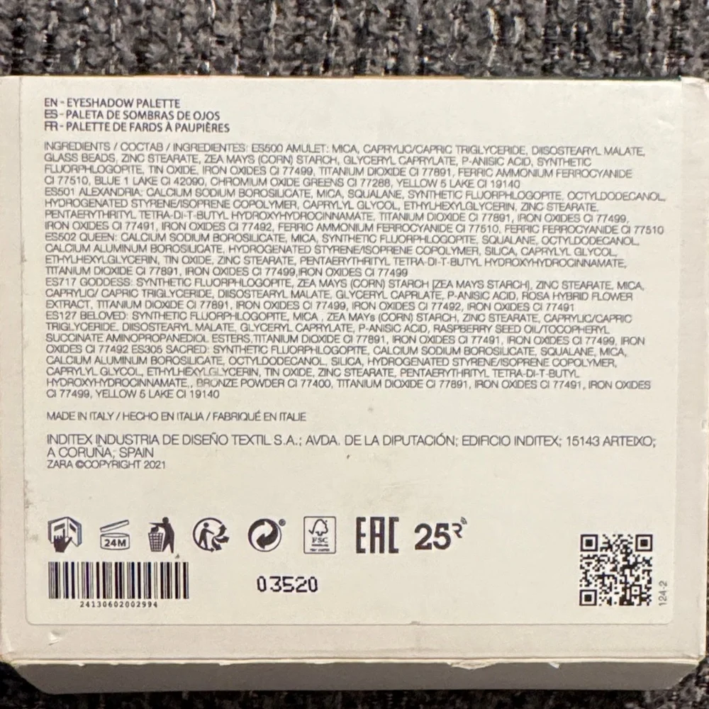 Zara Multicolor Eyeshadow Palette‎